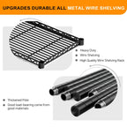 Ktaxon 3-Rows 1820LBS Heavy Duty Wire Shelving, 5-Tier Steel Garage Storage Rack, Adjustable DIY Metal Commercial Shelving for Garage Pantry Storage Organizer, 62.9"W x 13.8"D x 70.8"H