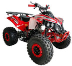 Upgraded 125cc ATV Sports Quad Youth Utility Style 125cc Fully Automatic with Reverse Gas 4 Wheeler Outlander ATVs Quads Big 19/18 inches Tires (Red)