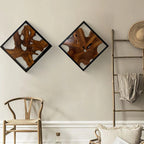 Abstract Live Edge Teak Wood Wall Sculpture, Natural Wooden Wall Art Decor for Living Room and Home Decoration