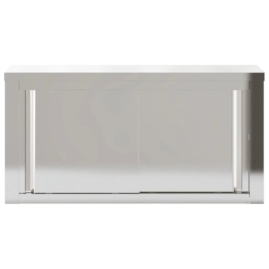vidaXL Kitchen Wall Cabinet with Shelf Storage Restaurant Stainless Steel
