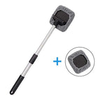 Lingouzi Car Cleaning Brush,extendable Windshield Cleaning Tool, Strong Absorbent Car Window Cleaner with 2 Pcs Washable Pads , Multifunctional Use Windshield Cleaner Tool Kit