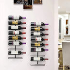 27 Bottle Wall Mounted Wine Rack, Vertical Wine Storage Organizer for Home Bar, Kitchen and Dining Room