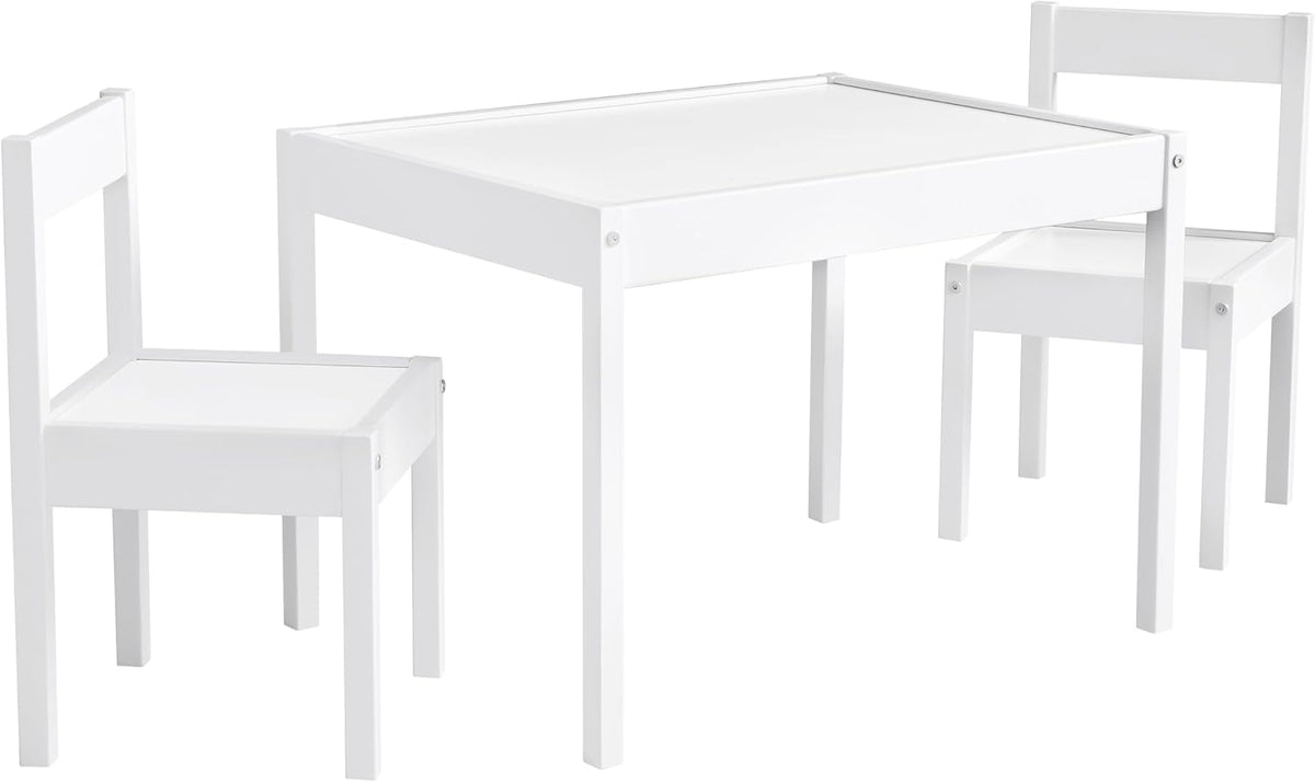 Hunter 3 Piece Kiddy Table and Chair Set, White