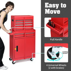 Zimtown Rolling Tool Chest, 4-Drawer Tool Box Organizer, Tool Storage Cabinet