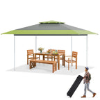 AVAWING 12x12 ft Outdoor Pop-up Canopy Party Tent Easy Setup Patio Wedding Tent, Khaki