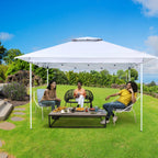 AVAWING 12x12 ft Outdoor Pop-up Canopy Party Tent Easy Setup Patio Wedding Tent, Khaki