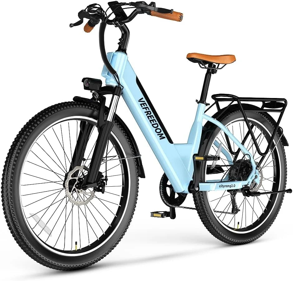 26-Inch Electric Mountain Bike with 1,000W Peak Motor and 7 Speeds