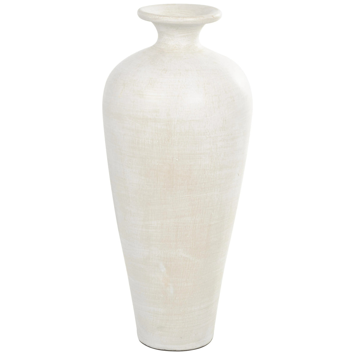 Tall Ceramic Amphora Floor Vase, White Decorative Vase for Home Decor