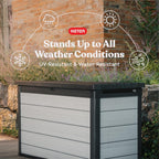200 Gallon Resin Deck Box, Extra Large Outdoor Storage Container for Patio, Garden, Yard and Pool Area