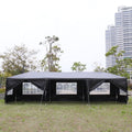 10'x30' Outdoor Party Tent with 8 Removable Sidewalls Waterproof Canopy Patio Wedding Gazebo, Black