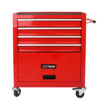 4 Drawers Multifunctional Tool Cart with Wheel Steel Tool Chest Storage Cabinet