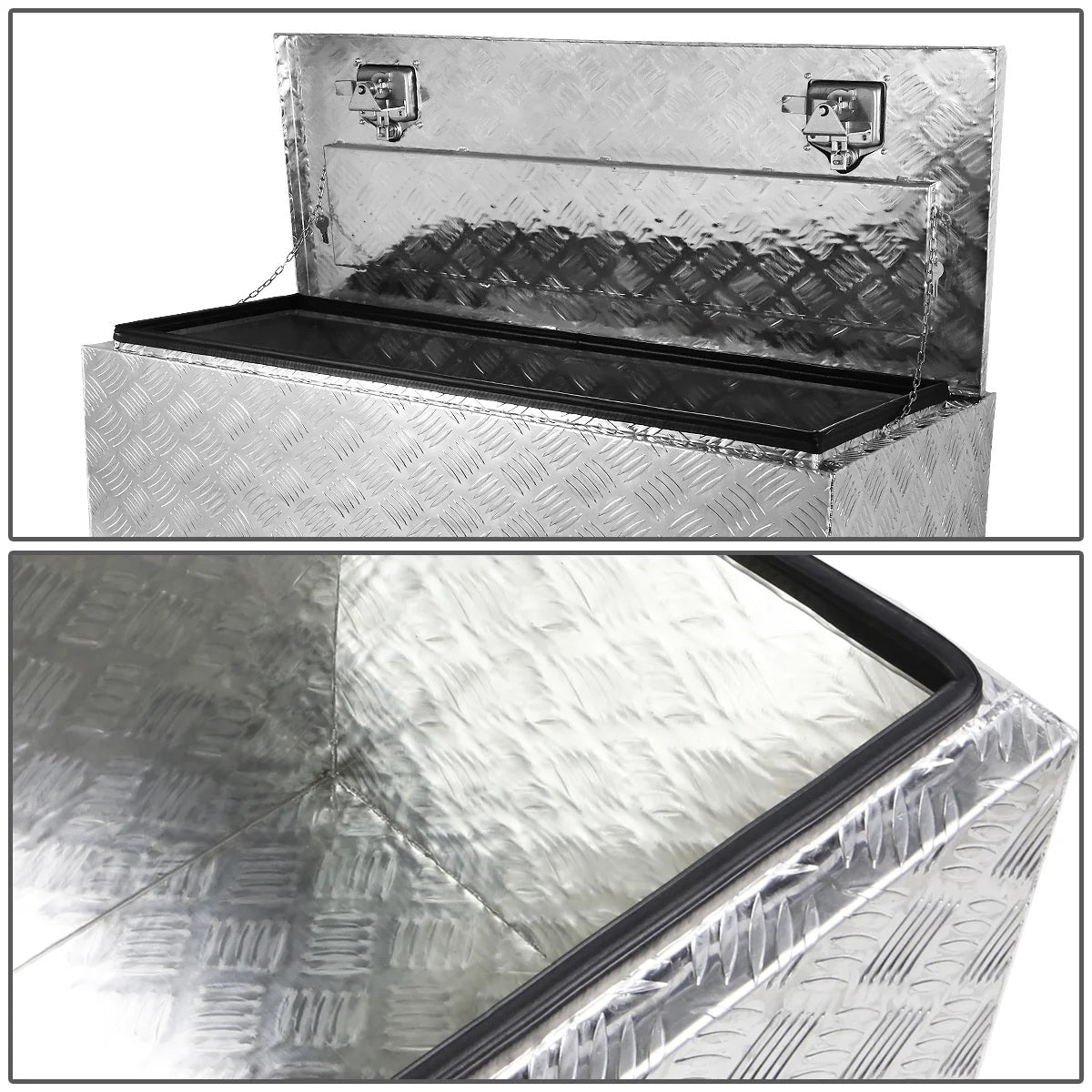 DNA Motoring 42"x18"x16" Aluminum Pickup Truck Bed Trailer Storage Tool Box w/Key Lock
