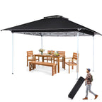 AVAWING 12x12 ft Outdoor Pop-up Canopy Party Tent Easy Setup Patio Wedding Tent, Khaki