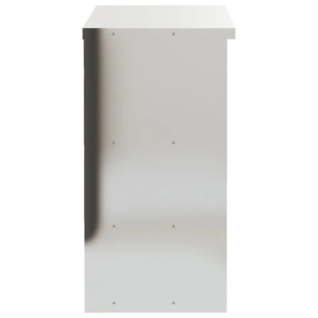 vidaXL Kitchen Wall Cabinet with Shelf Storage Restaurant Stainless Steel