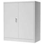 Aobabo 72 Inch Locking Storage Cabinet w/ Adjustable Shelves, Gray