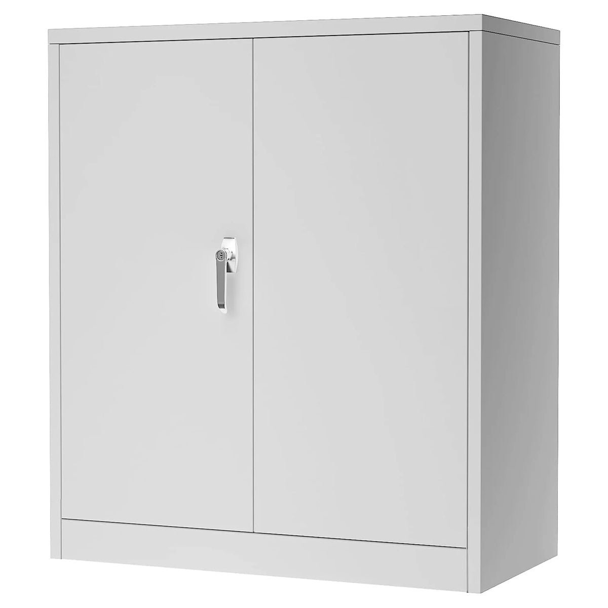 Aobabo 72 Inch Locking Storage Cabinet w/ Adjustable Shelves, Gray