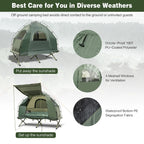 Patiojoy 1-Person Folding Camping Tent Cot Portable Pop-Up Tent w/Sleeping Bag & Air Mattress for Outdoor