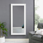 Tall Full Length Mirror, Oversized Rectangle Full Body Wall Mounted Mirror with Smooth Faux Wood Frame