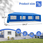 Sythers 10'x10' Pop Up Canopy Tent with 4 Removable Sidewalls, Portable Gazebo, UV Resistant Waterproof, Enclosed Canopy Tent for Outdoor Events, Patio, Backyard, Party, BBQ, Camping, Black