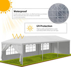 SLSRFD 10'x30' Outdoor Canopy Tent Patio Camping Gazebo Shelter Pavilion Cater Party Wedding BBQ Events Tent w/Removable Sidewalls