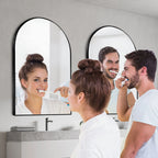Modern Arch Aluminum Bathroom Wall Mirror, Wall Mounted Vanity Mirror for Bathroom, Bedroom and Home Decor