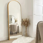 Arched Full Length Floor Mirror, Large Full Body Standing and Wall Mounted Mirror for Bedroom, Living Room and Home Decor