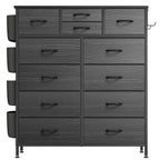 12 Drawer Fabric Dresser, Tall Bedroom Chest of Drawers with Storage