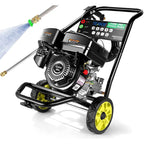 TEANDE Gas Pressure Washer Powered, 2.6 GPM 209cc 7.0 HP Power Washer with 3 Quick-Connect Nozzles, 25-?Hose for Cars, Driveway, Patio, Siding, Fence Cleaning