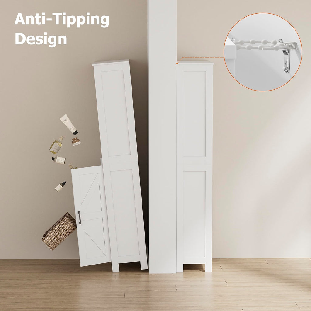 67" Tall Bathroom Storage Cabinet, Bathroom Floor Cabinet