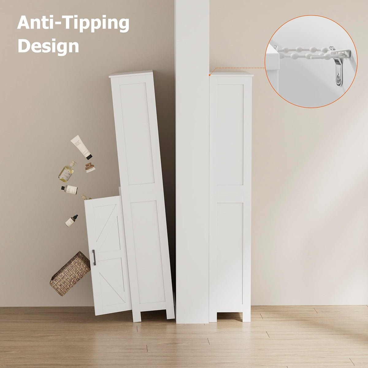 67" Tall Bathroom Storage Cabinet, Bathroom Floor Cabinet