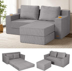 Convertible Futon Sofa Bed, 59" Folding Boneless Loveseat Small Couch