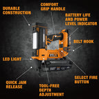 Freeman PE20VFN64 20 Volt Cordless 16-Gauge 2-1/2" Straight Finish Nailer Kit with Lithium Ion Battery, Charger, Bag, and Nails (200 Count) -C 1300 Shots per Charge