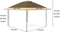12x12FT Pop Up Gazebo,Canopy Tent on Clearance,Outdoor Patio Gazebo,Tent for Party,Wedding,Outdoor Dining,Backyard(Khaki+Light Khaki)