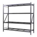 Stronghold Garage Gear by Shin Crest Steel 4-Tier Storage Rack  72"H x 24"D x 77"W, 1000lb per shelf
