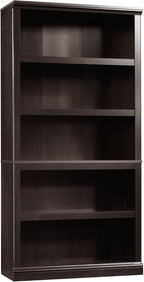 5-Shelf Split Bookcase / Bookshelf, Oiled Oak Finish