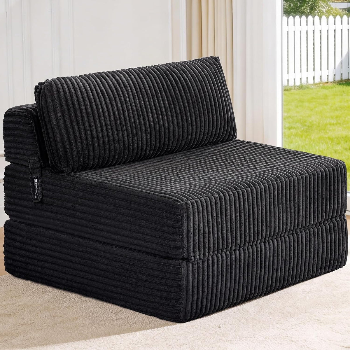 Folding Sofa Bed Convertible 4 in 1 Sleeper Chair Gray Single
