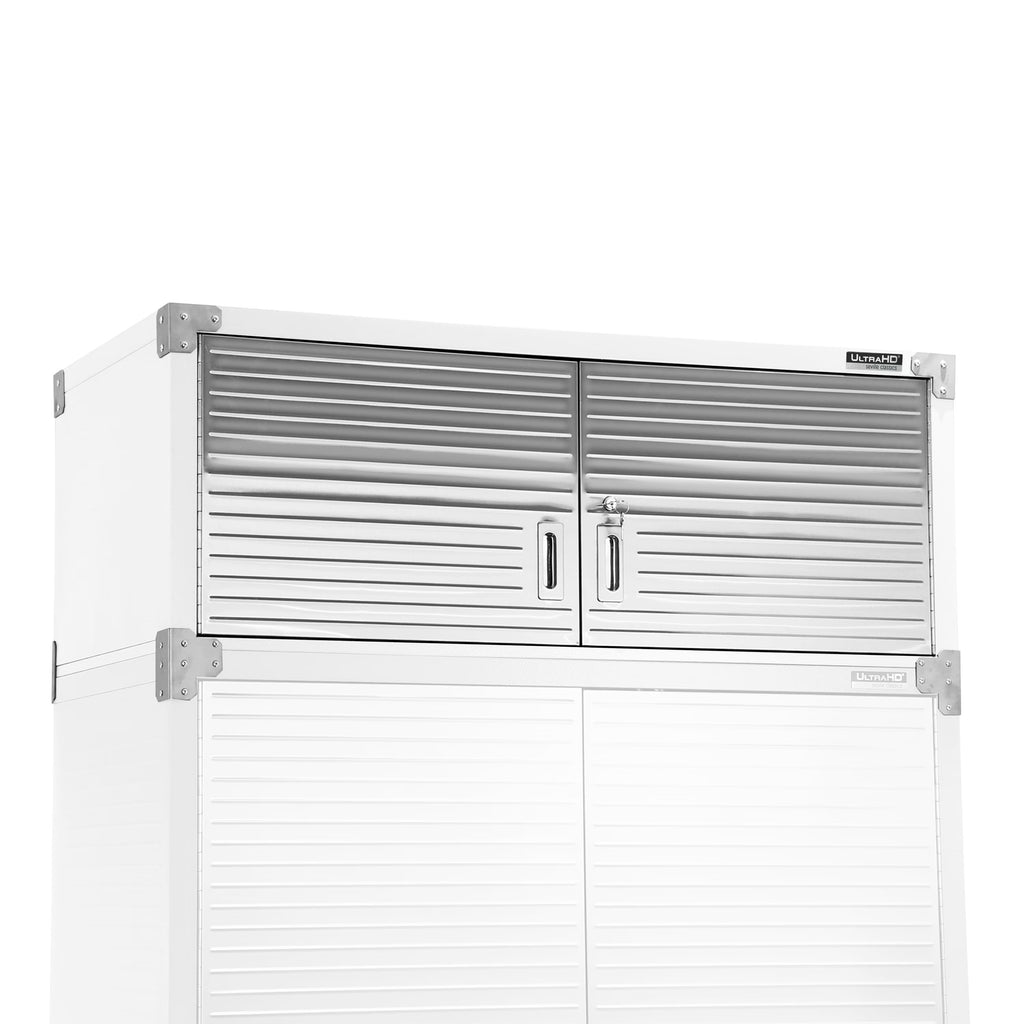 Seville Classics UltraHD Mega 2-Door Lockable Stacker Storage Cabinet, 48" W X 24" D X 18.5" H, Graphite