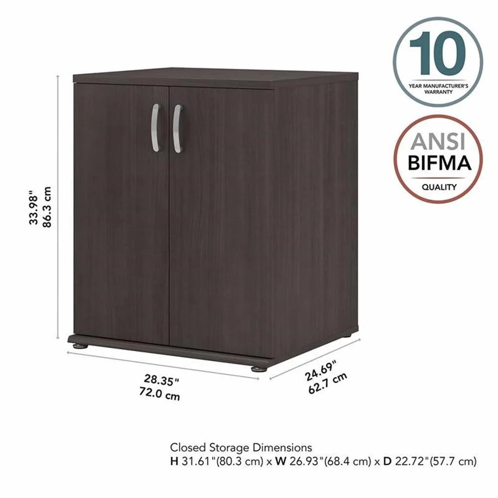 Pemberly Row Garage Storage Cabinet with Doors in White - Engineered Wood