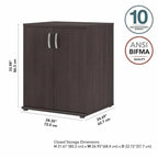 Pemberly Row Garage Storage Cabinet with Doors in White - Engineered Wood