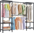 H11 Heavy Duty Clothes Rack White Clothing Rack for Hanging Clothes