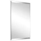 Frameless Beveled Prism Wall Mirror, Clear Square or Rectangular Decorative Mirror for Bathroom, Bedroom and Home Decor
