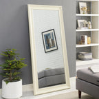 Tall Full Length Mirror, Oversized Rectangle Full Body Wall Mounted Mirror with Smooth Faux Wood Frame
