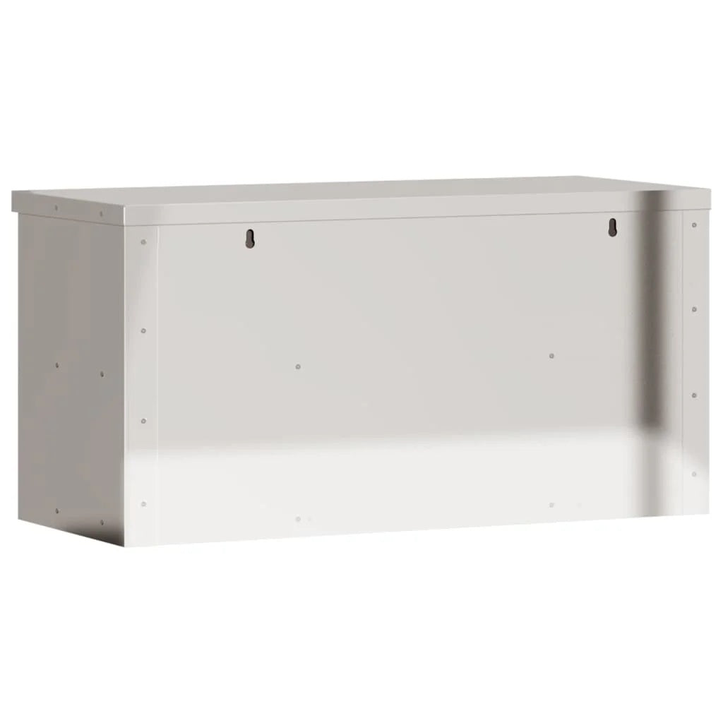 vidaXL Kitchen Wall Cabinet with Shelf Storage Restaurant Stainless Steel
