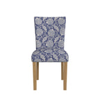 Set of 2 Upholstered Medallion Dining Chairs, Comfortable Parsons Style Chairs for Kitchen and Dining Room