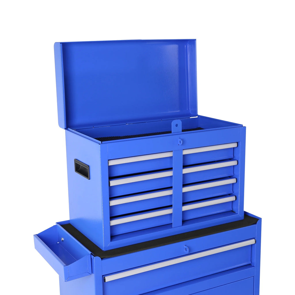 DUOSONG 5-Drawer Rolling Tool Chest, High Capacity Tool Storage Cabinet W/Lockable Wheels, Adjustable Shelf & Anti-Slip Liner, Detachable Tool Box Organizer, Rolling Tool Cabinet Blue Steel Tools &