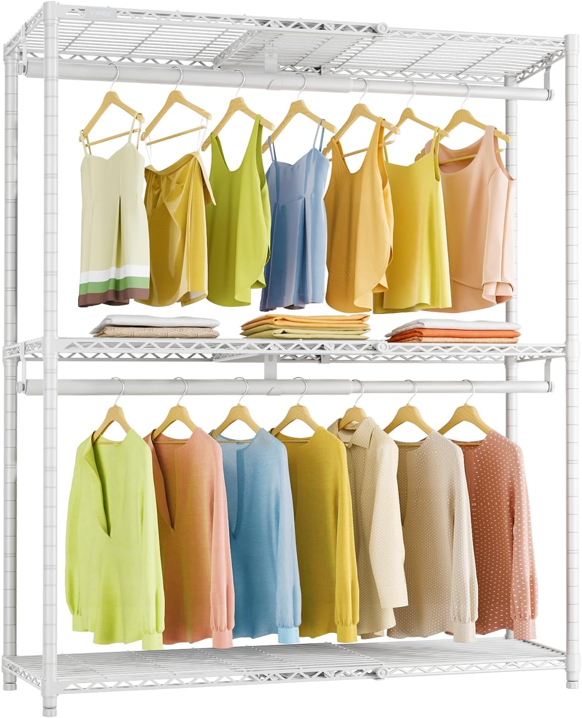 X1 Expandable Clothes Rack Heavy Duty Adjustable Closet System Black