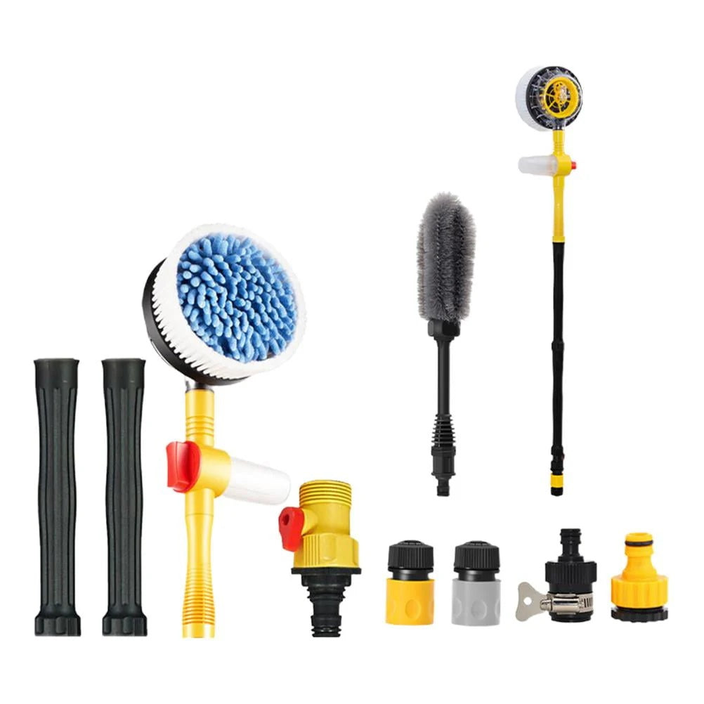Car Wash Cleaning Kit Chenille Microfiber Wash Mop 360 Degree Automatic Rotation Car Wash Tool for Windshield Windows Doors