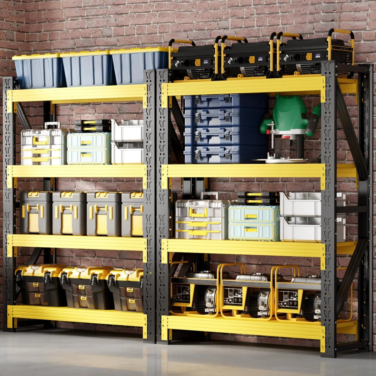 59" W Garage Shelving,5-Tier Heavy Duty Shelving Unit,3000LBS Adjustable Metal Storage Shelves,Storage Rack Units for Industrie,Shed,Warehouse,Basement,Black,59" W x 20" D x 72" H