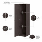 Universal Tall Narrow Storage Cabinet in Platinum Gray - Engineered Wood