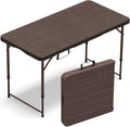 6 Foot Folding Table 2 Pack, 6 FT Foldable Plastic Table, Heavy Duty